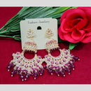 Manisha Jewellery Gold Plated Kundan Stone And Beads Meenakari Dangler Earrings