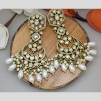 Manisha Jewellery Gold Plated Kundan Stone And Beads Dangler Earrings