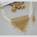Manisha Jewellery Gold Plated Kundan Stone And Pearls Choker Necklace Set