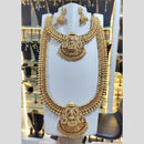 Manisha Jewellery Gold Plated Pota Stone Temple Double Necklace Set