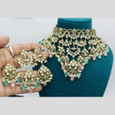 Manisha Jewellery Gold Plated Kundan Stone And Beads Choker Necklace Set