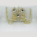 Manisha Jewellery Gold Plated Kundan Stone And Pearls Jhumki Earrings