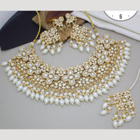 Manisha Jewellery Gold Plated Kundan Stone And Pearls Necklace Set