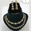 Manisha Jewellery Gold Plated American Diamond Necklace Set