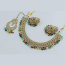 Manisha Jewellery Gold Plated Crystal Stone And Pearls Necklace Set