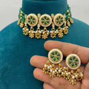 Manisha Jewellery Gold Plated Kundan Stone And Pearls Choker Necklace Set