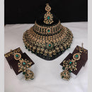 Manisha Jewellery Gold Plated Austrian Stone And Pearls Choker Necklace Set