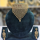 Manisha Jewellery Gold Plated Pota Stone And Pearls Choker Necklace Set