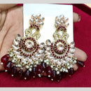 Manisha Jewellery Gold Plated Pota & Kundan Stone Dangler Earrings