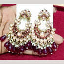 Manisha Jewellery Gold Plated Pota & Kundan Stone Dangler Earrings