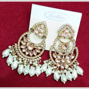 Manisha Jewellery Gold Plated Pota & Kundan Stone Dangler Earrings