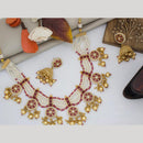 Manisha Jewellery Gold Plated Kundan Stone Necklace Set