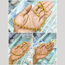 Manisha Jewellery Gold Plated Pota Stone Necklace Set