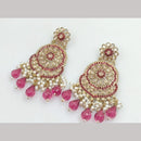 Manisha Jewellery Gold Plated Crystal Stone And Pearls Dangler Earrings