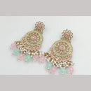 Manisha Jewellery Gold Plated Crystal Stone And Pearls Dangler Earrings