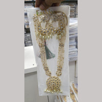 Manisha Jewellery Gold Plated Kundan Stone And Pearls Long Necklace Set