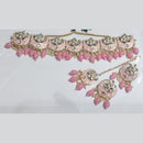 Manisha Jewellery Gold Plated Kundan Stone And Beads Choker Meenakari Necklace Set