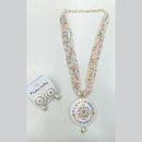 Manisha Jewellery Gold Plated Kundan Stone And Pearls Meenakari Necklace Set