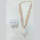 Manisha Jewellery Gold Plated Kundan Stone And Pearls Meenakari Necklace Set