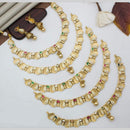 Manisha Jewellery Gold Plated Pota Stone And Meenakari Necklace Set