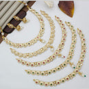 Manisha Jewellery Gold Plated Pota Stone And Meenakari Necklace Set