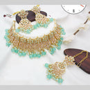 Manisha Jewellery Gold Plated Crystal Stone And Pearls Choker Necklace Set