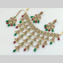 Manisha Jewellery Gold Plated Crystal Stone And Pearls Necklace Set