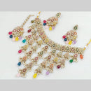 Manisha Jewellery Gold Plated Crystal Stone And Pearls Necklace Set
