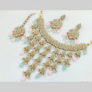 Manisha Jewellery Gold Plated Crystal Stone And Pearls Necklace Set