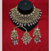 Manisha Jewellery Gold Plated Austrian Stone And Beads Choker Necklace Set