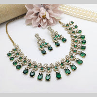 Manisha Jewellery Gold Plated American Diamond Necklace Set
