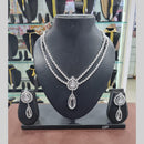 Manisha Jewellery Silver Plated American Diamond Necklace Set