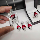 Manisha Jewellery Silver Plated American Diamond  Combo Set