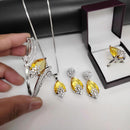 Manisha Jewellery Silver Plated American Diamond  Combo Set