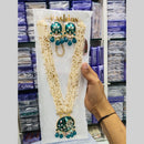 Manisha Jewellery Gold Plated Kundan Stone And Meenakari Long Necklace Set