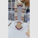 Manisha Jewellery Gold Plated Kundan Stone And Pearls Long  Necklace Set