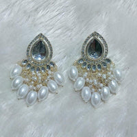 Manisha Jewellery Gold Plated Kundan Stone And Beads Dangler Earrings