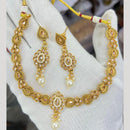 Manisha Jewellery Gold Plated Crystal Stone And Beads Necklace Set