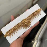 Manisha Jewellery Gold Plated Pota Stone Temple Kamarbandh