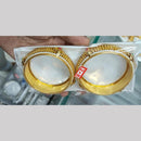 Manisha Jewellery Gold Plated Pota Stone And Pearls Bangles Set