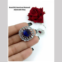 Manisha Jewellery Silver Plated AD Stone Adjustable Rings