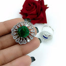 Manisha Jewellery Silver Plated AD Stone Adjustable Rings