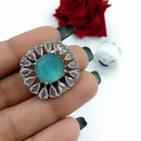 Manisha Jewellery Silver Plated AD Stone Adjustable Rings