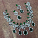 Manisha Jewellery Silver Plated American Diamond Necklace Set