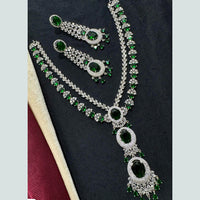 Manisha Jewellery Silver Plated American Diamond Necklace Set