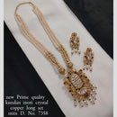 Manisha Jewellery Gold Plated Kundan Stone And Pearl Long Necklace Set