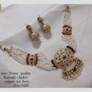 Manisha Jewellery Gold Plated Kundan Stone And Pearl Choker Necklace Set