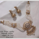 Manisha Jewellery Gold Plated Kundan Stone And Pearl Choker Necklace Set