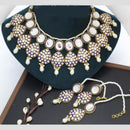 Manisha Jewellery Gold Plated Kundan Stone And Beads Meenakari Necklace Set