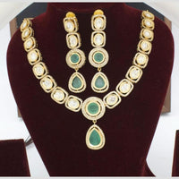 Manisha Jewellery Gold Plated Kundan Stone Necklace Set